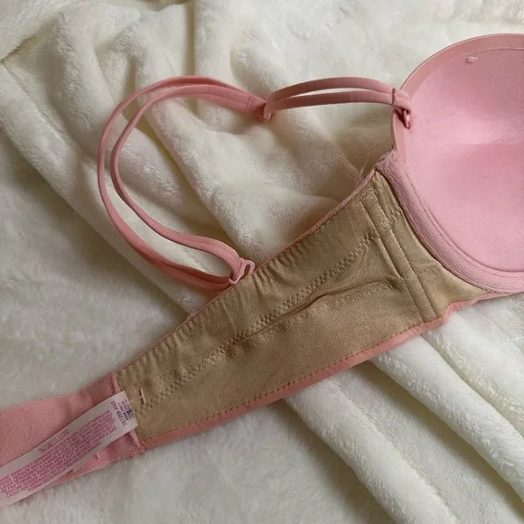 Victoria’s Secret Very Sexy Strapless Pink Crystal Embellished Bra - Picture 6 of 10